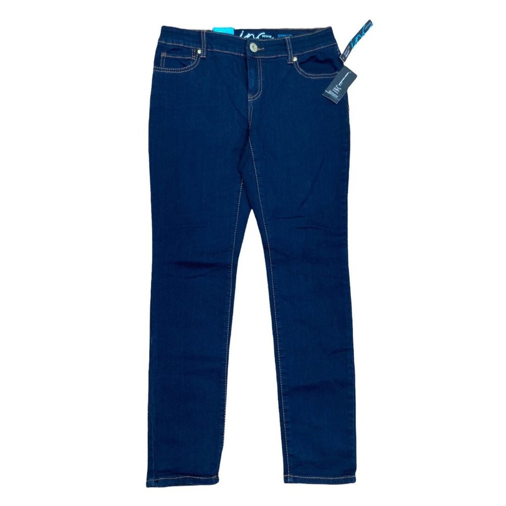 *New INC International Concepts Skinny Leg Jeans womens 6P Dark Wash Stretch $69